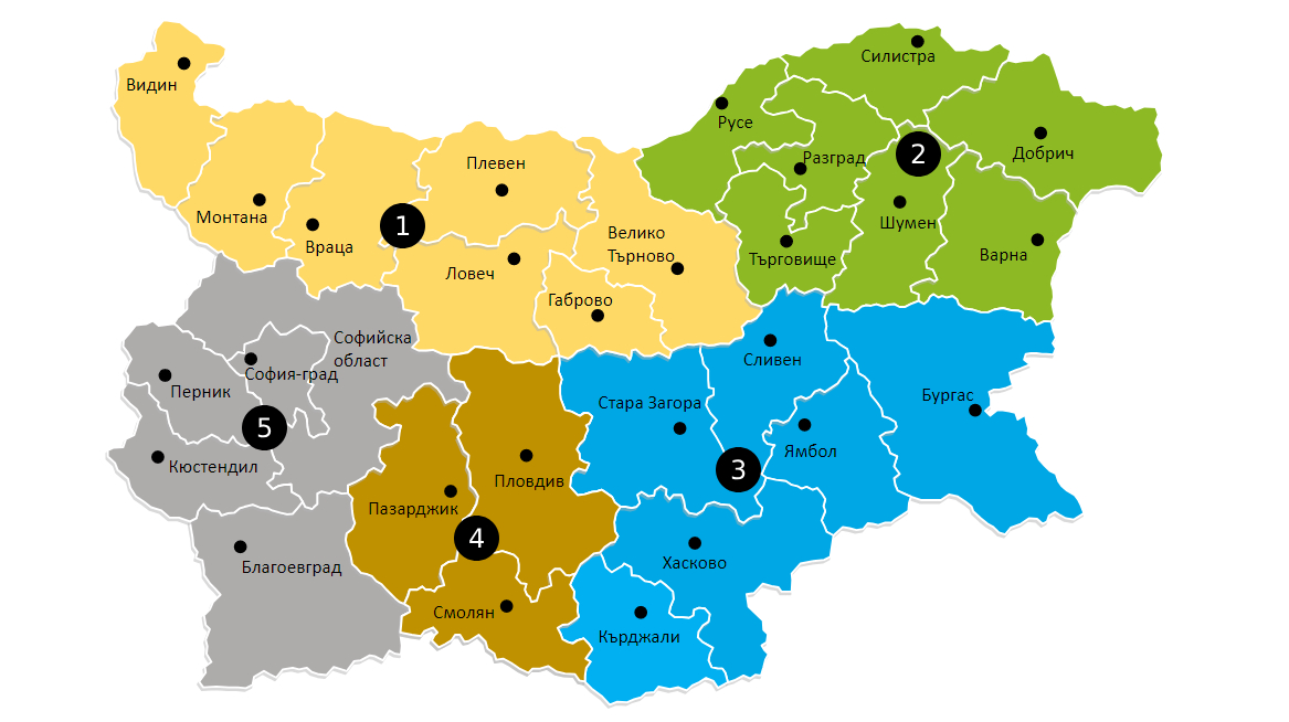Карта региони